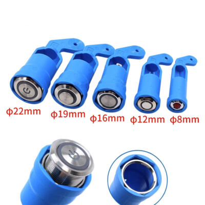 Metal Push Button Switch Mounting Wrench Removal Tool Accessories Blue 8-22mm