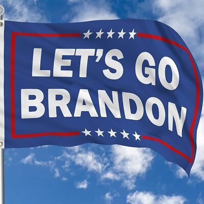 Lets Go Brandon Flag 3x5 FT -Double Stitched 100D Polyester 2 Grommets Yard Deco