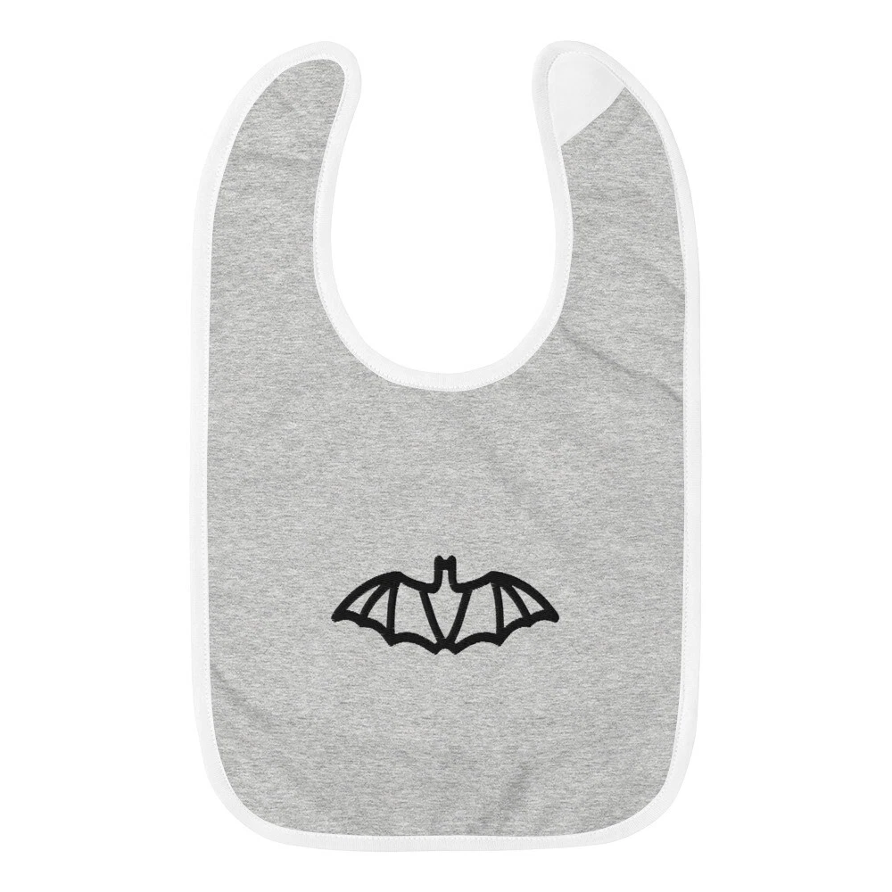 Bat Embroidered Baby Bib