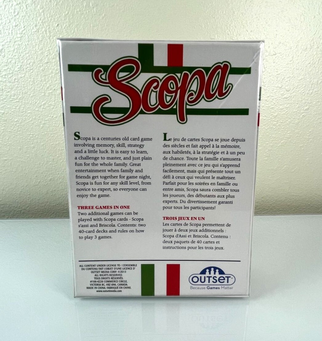 New, Sealed SCOPA Traditional Italian Card Game, Ages 8+, Toys, Gift | eBay