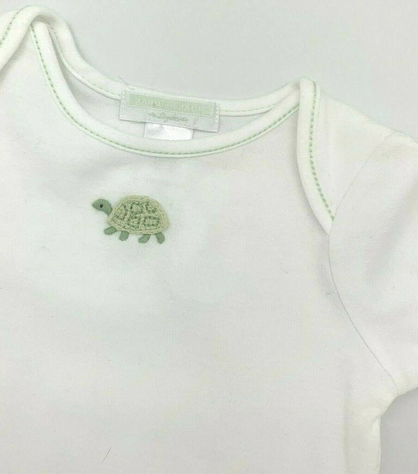 Mameluco Janie And Jack orgánico de una pieza con protectores de manos blanco 3-6 meses Foto 4 de 4