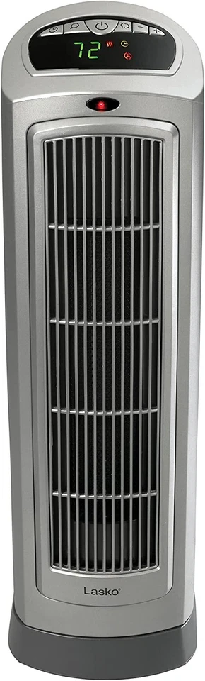 Lasko Oscillating Portable Ceramic Tower Heater 1500W Digital Thermostat Timer - Image 2 of 4