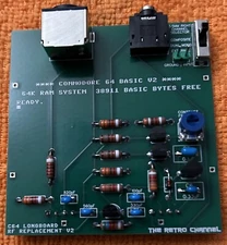 Commodore 64 Longboard (250407/250466) RF Modulator Replacement V2 - Green PCB