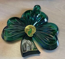 WATERFORD 2012 GREEN CRYSTAL SHAMROCK ORNAMENT Boxed w/tag