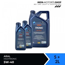 Aral HighTronic 5W-40 MB 229.31 Opel RN 0700 VW 505 Motoröl 5+2 Liter = 7 Liter Aral HighTronic 5W-40 MB 229.31 Opel RN 0700 VW 505 Motoröl 5+2 Liter = 7 Liter