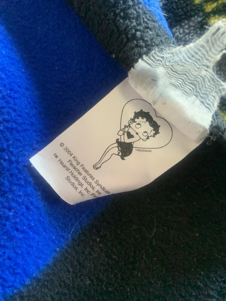 Manta polar Betty Boop 60x50 para montar en motocicleta 2004 vintage Foto 4 de 4