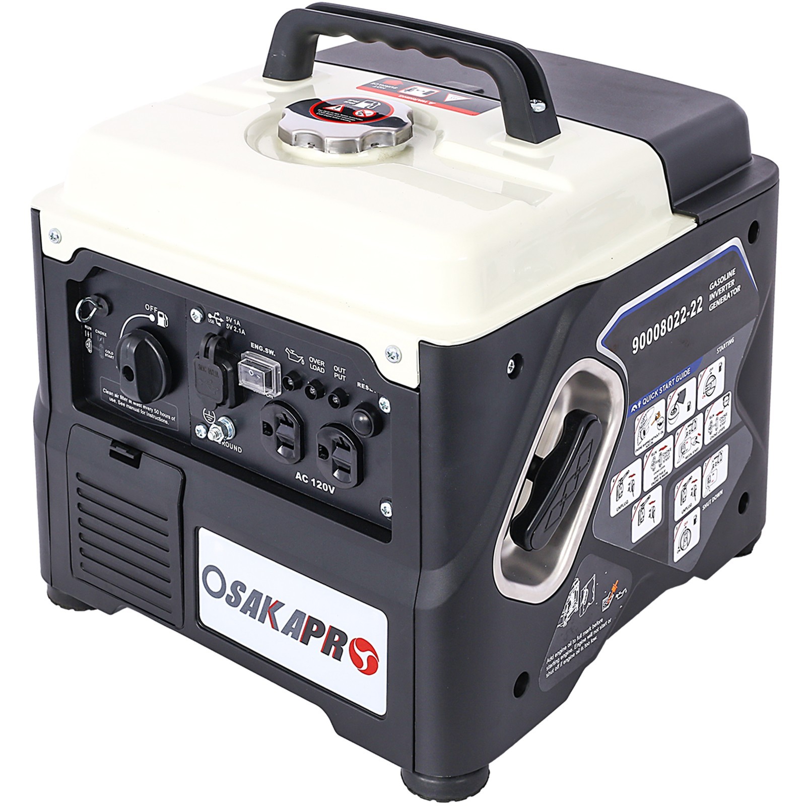 Ultra-quiet Inverter Generator 1200W Lightweight Portable EPA Compliant Camping