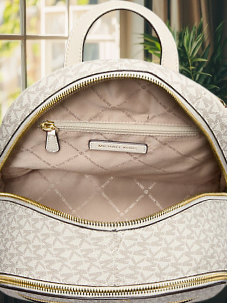 Michael Kors Rhea Women Medium MK Logo Double Zip Backpack  display picture 2