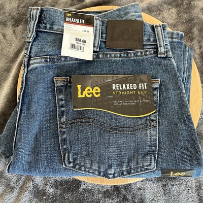 Lee Relaxed Fit Jeans Men s 34 x 30 Denim Pepperstone Straight Leg Casual NEW