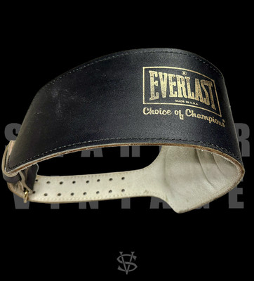 Everlast Weight Lifting Belt USA Leather Back Brace Size Large Model 1018 B 6''