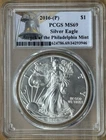 2016-(P)  Silver Eagle PCGS MS69  Struck at the Philadelphia Mint  (Bell Label)