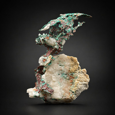 TITLE: Native Copper on Quartz Matrix Specimen   Sculptural Form   9.247g