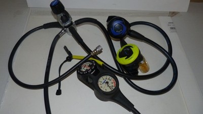 Oceanic Alpha 7 Regulator Set w/ PX2 Swivel 1st Stage, 3-Gauge Console & BC Hose