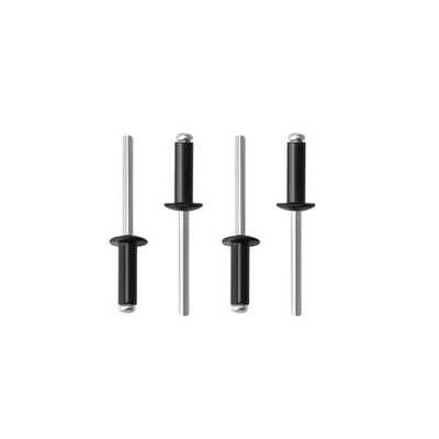 100pcs 3/16'' x 3/4'' Aluminum Blind Rivets, Black, 4.8 x x 3/4'', Black 