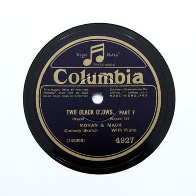 MORAN & MACK  ''Two Black Crows -  Hungry Horse'' COLUMBIA 4927 [78 RPM]