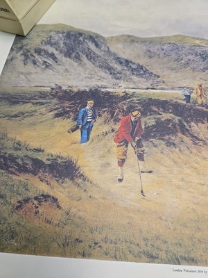  Putting Green Difficult Bunker Golf Print Lot Douglas Adams 1894, 2 Lrg Prints