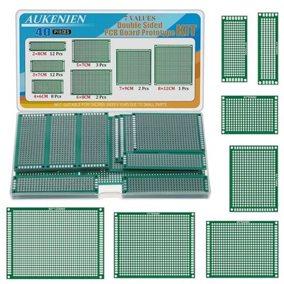 PCB Board Profi-Set 40 Stück doppelseitig Lochrasterplatinen für Arduino DIY