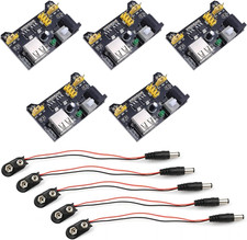 Wwzmdib 5Pcs Breadboard Power Supply Module Input 6.5 12V Output 3.3V 5V for Ard