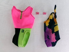 Tropical Barbie Miko Floral Bathing Swimsuit Beach Blast Replacements 80's