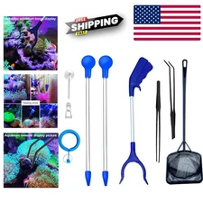 Coral Reef Aquarium Grabber Kit Coral Feeder and Food Clip for Saltwater Tanks
