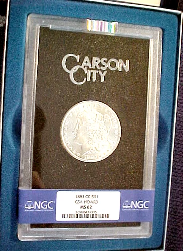 GSA 1883-CC MORGAN SILVER DOLLAR...NGC MS62.......MIN. BID .01 & NO RESERVE!