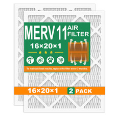 16x20x1 AC Furnace Air Filter, MERV 11, MPR 1500,Essential Dust Allergy Defens