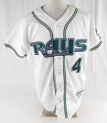 2002 Tampa Bay Rays Jason Conti #4 Spielgetragene Weiße Trikot 904