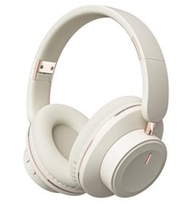 Wireless Bluetooth Over-Ear Headphones White 40mm Driver Foldable Adjustable