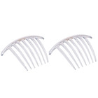 French Twist 7 Teeth Large 4" Celluloid Set of 2 Flexible Durable Side Hair Comb