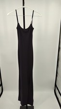 Quince Women Tencel Rib Knit Maxi Slip Black Dress S
