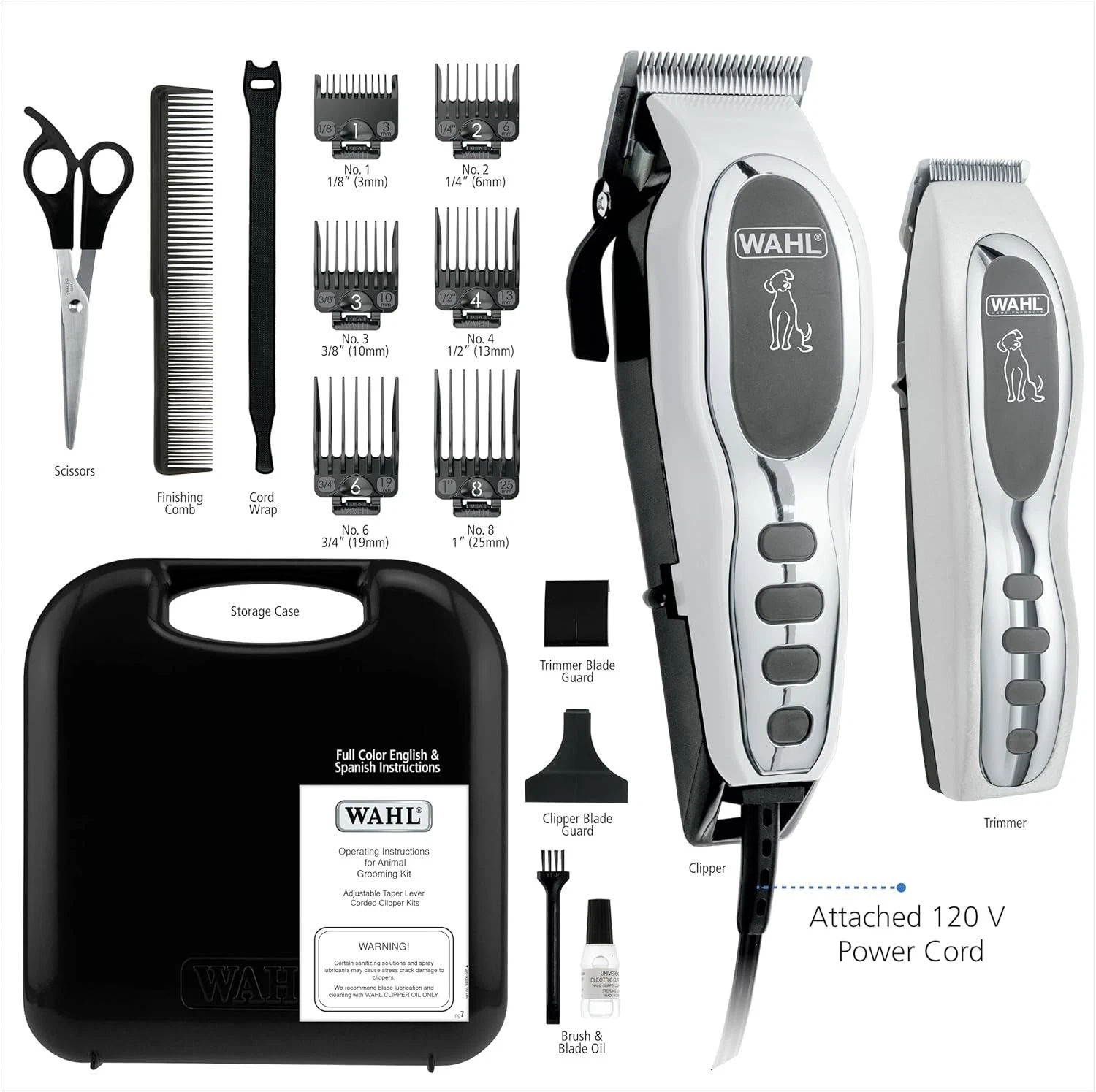 Maquina Para Cortar Pelo Perro Mascota Afeitar Corte De Cabello Pet Clipper Set