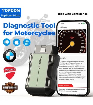 TOPDON TopScan Motorrad OBD2 Scanner Codeleser Komplettsystem Diagnosegerät
