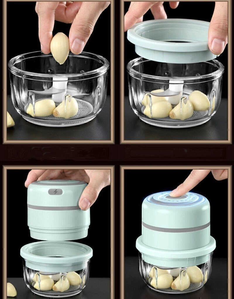 Wireless Electric Garlic Press Mincer Vegetable Grinder Food Chopper 150ml/300ml
Opens in a new wind