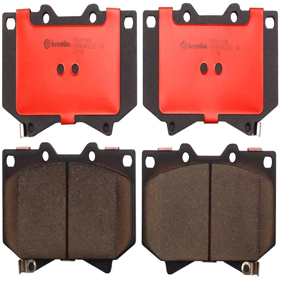 Brembo Front Premium NAO Ceramic Slotted Brake Pad Set for Toyota Tundra Sequoia - Image 2 of 3