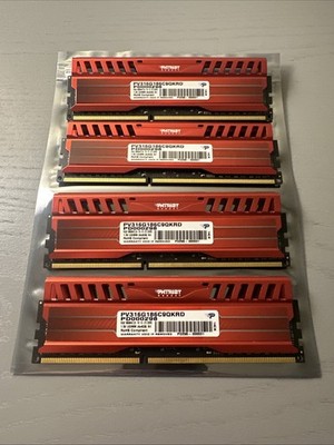 Patriot Memory Viper 3 16 GB (4x4 GB) 1866 MHz DDR3 Memory (PV316G186C9QKRD) Red