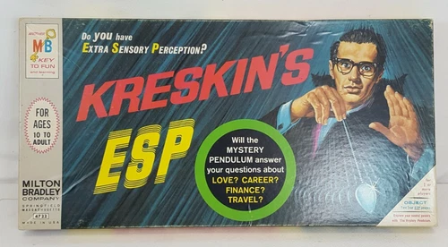 Vtg 1966 Milton Bradley KRESKIN'S ESP Board Game #4722 Made in USA 100% COMPLETE