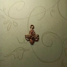 Black Hills Gold Small Tri-color pendant Charm Only,  10k