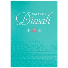 Hindu Festive of Lights Diwali Celebration Single Greeting Card - Premium Board 