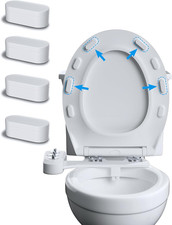 4 Pieces Toilet Seat Bumpers for Bidet, Strong Adhesive Toilet Seat Bumpers for