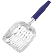 Cat Litter Scoop: Metal Cat Scooper - Long Handle Kitten Sifting Shovel   Heavy