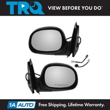 Trq Chrome Black Power Side Mirrors Lh Rh Set For Ford Pickup