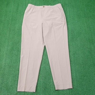 Banana Republic Airstretch Lightweight Pants Mens M Beige Elastic Waist **Hemmed