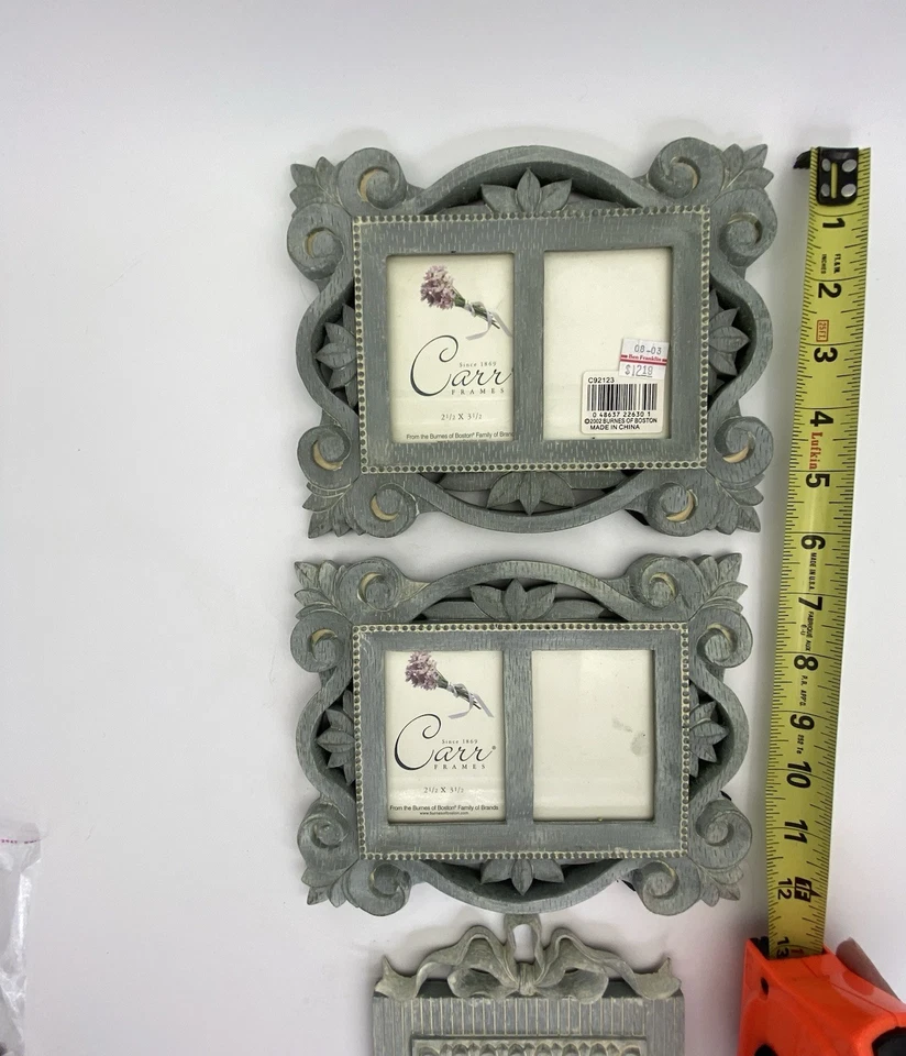 3 张相框蓝色灰色匹配 Carr Burns Of Boston 2.5 x 3.5 & 3.5 x 3.5 — 第 2/4 张图片