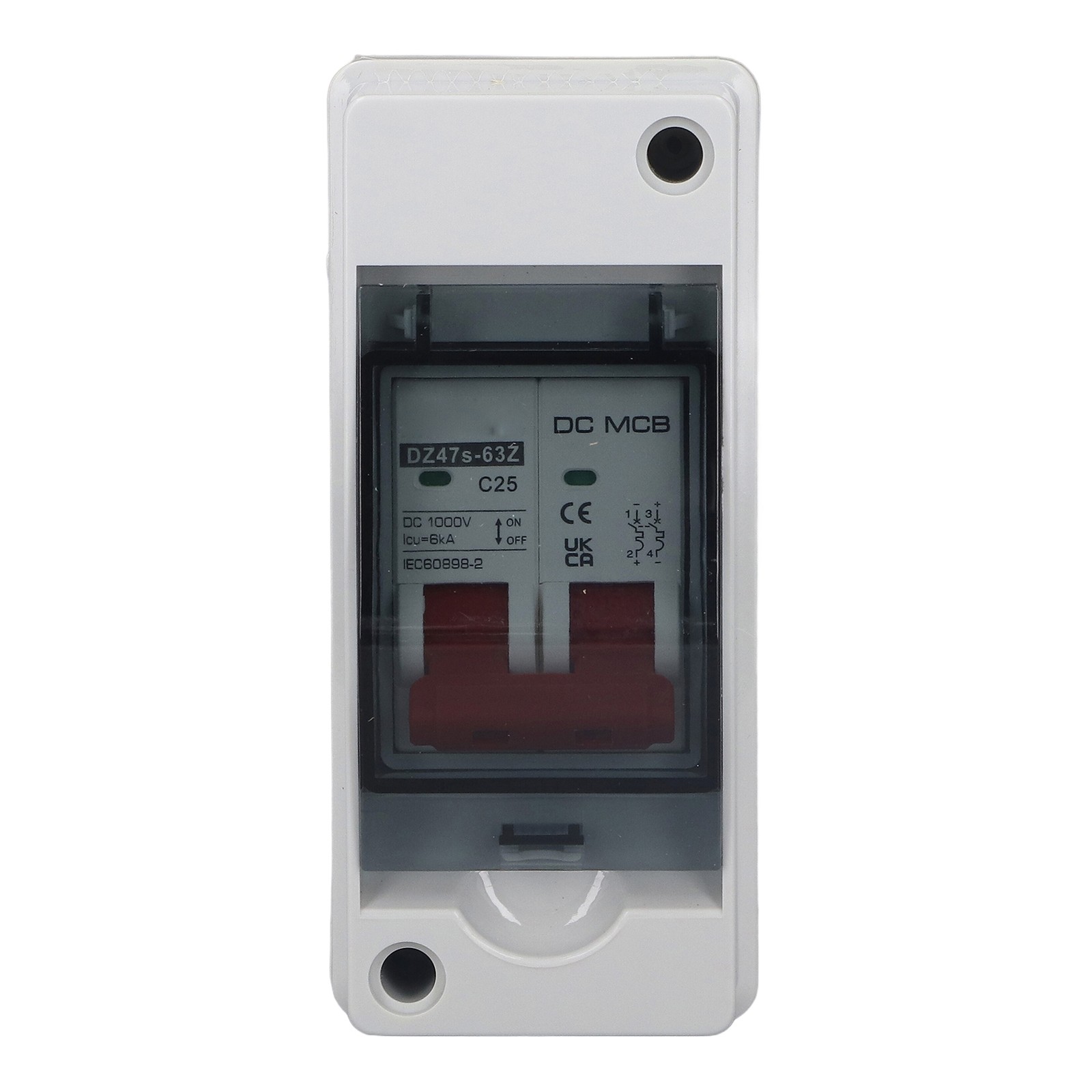 2P Photovoltaic System DC Miniature Circuit Breaker Solar IP65 Waterproof PV