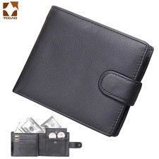 Men's wallet made of genuine leather wallet Short Hasp carteira masculina Purse