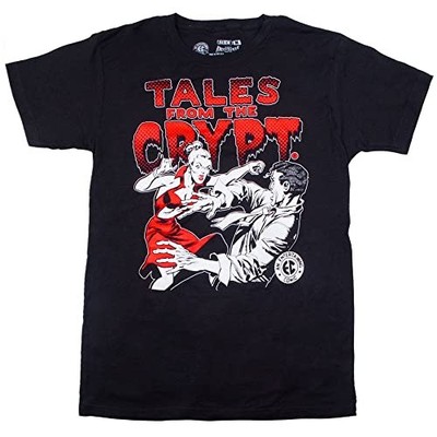 kreepsville Tales from The Crypt Vampire Girl Men s Tee Blood Red Logo T-Shirt