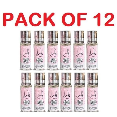 Yara Roll-on Perfume Oil | Box of 12 | 10ml Each | Ard Al Zaafaran | Alcohol Fre
