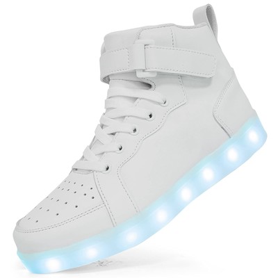 USB Charging LED Luminous High Top Sneakers for Men, Women, Teens