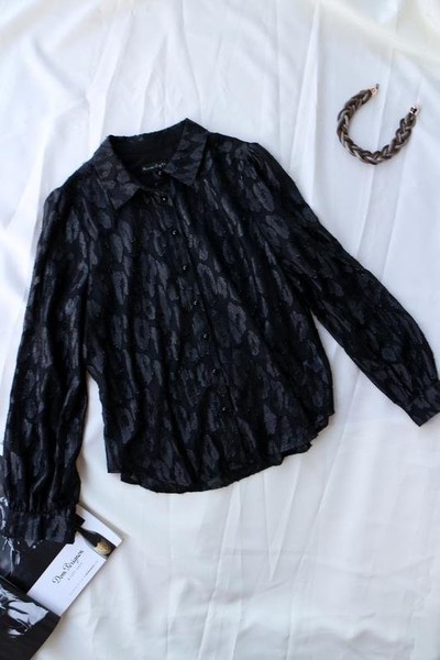 Women Phase Eight Shirt Black Polyester 40 / L / #CCSB