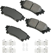 Akebono Brake Pads, ProACT, Rear, compatible with Lexus 2013-19, Set of 4 